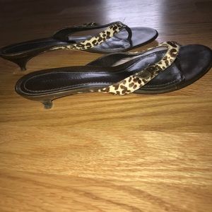 Ann Taylor Loft Leopard Heeled Sandal